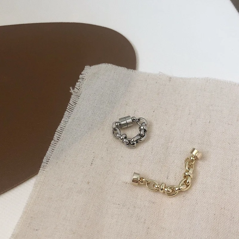 Подвески золотистые серебристые магнитные металлические звенья цепочка клипсы