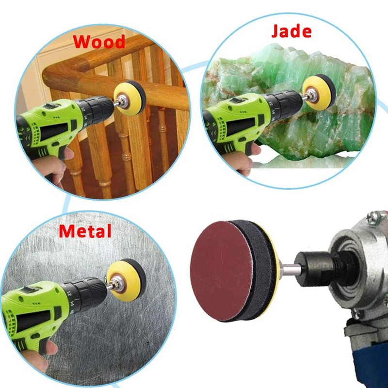 

300 Pcs Of Sandpaper 50Mm Sanding Discs Round Grain Size 60 80 100 120 150 180 240 320 400 600 800 1000 1200 2000 3000