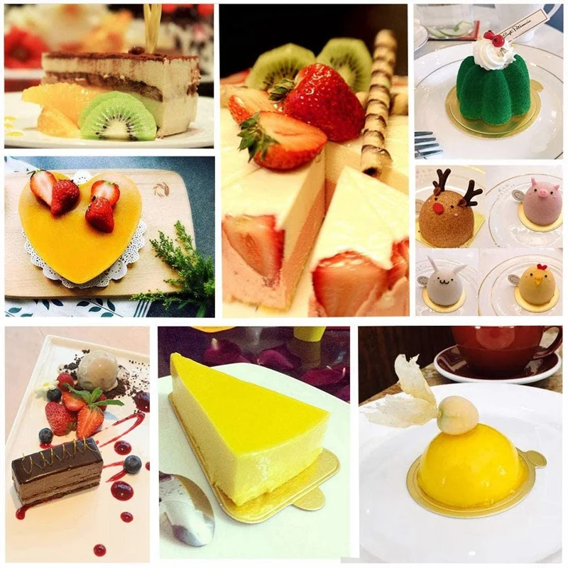 200 шт. круглые золотистые картонные подставки под торты золотистый мусс