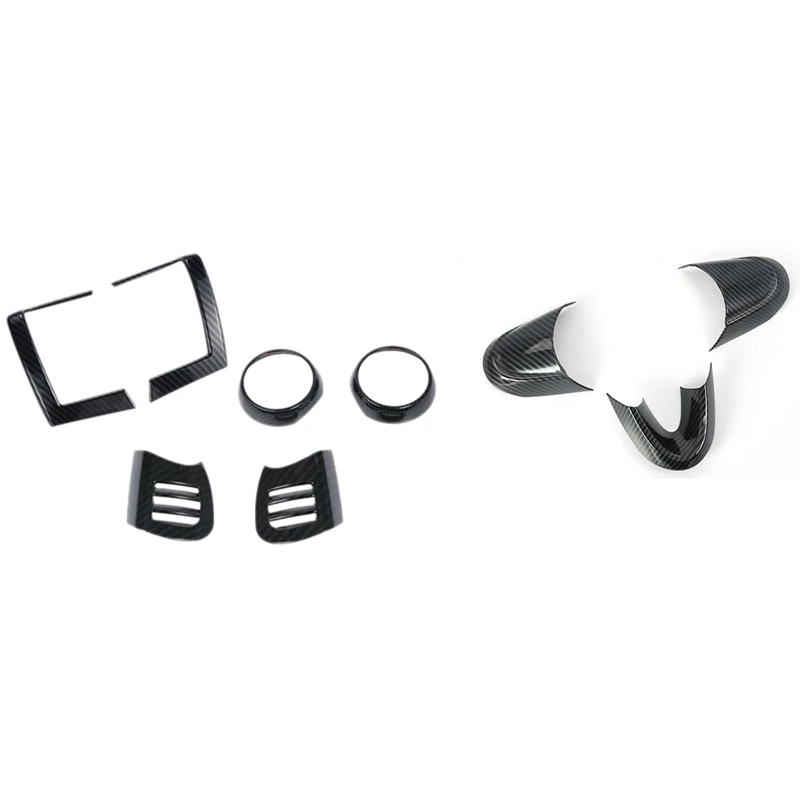 

6PCS Dash Air Vent Cover with 3Pcs Car Steering Wheel Cover Trim for MINI Cooper F54 F55 F56 F57 F60