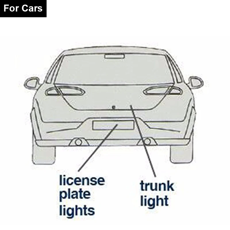 2X автомобиля внутренняя Лицензия плиты светильник T10 светодиодный для Skoda Octavia A5 A7