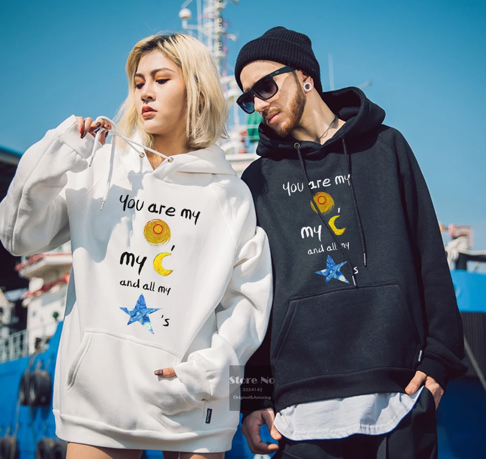 Парные пуловеры You Are My Everything с буквенным принтом Мужская толстовка Свободный