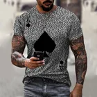 Рубашка мужская с 3d-цифровой печатью, повседневная с надписью spades AT, индивидуальная уличная одежда