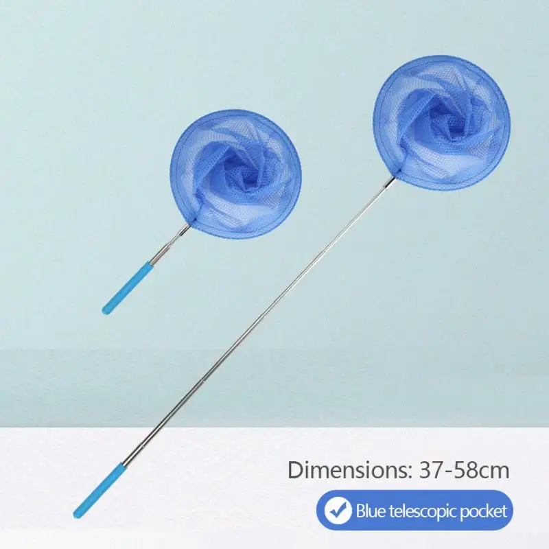 

Multiple Colors Outdoor Catching Butterfly Net Fishing Net Bag Stainless Steel Telescopic Net Portable Kid Toy Dropshipping