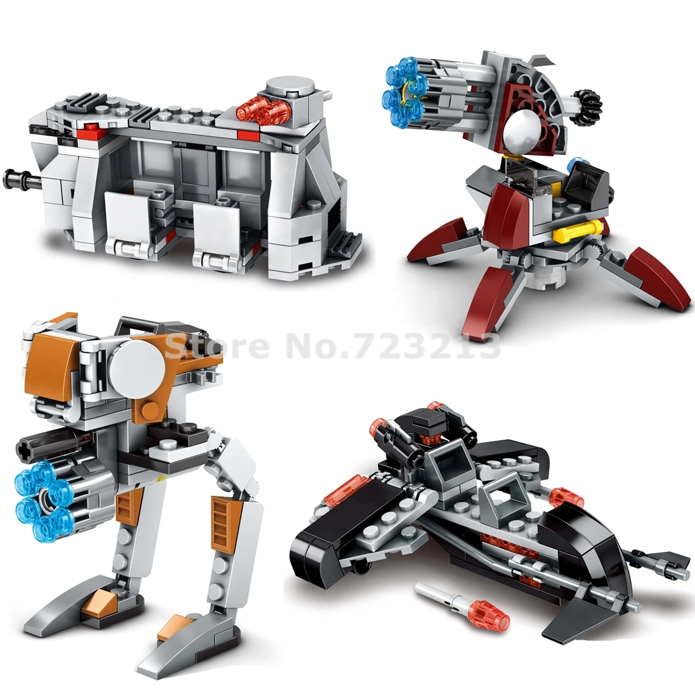 

Science Fiction Aircraft With Geonosis Senate Commando Shadow Model Army Set Building Blocks Brick Toys
