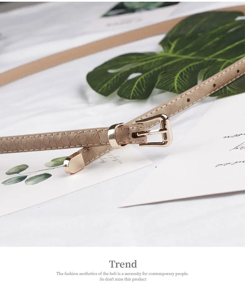 105x1.1cm Female Pu Leather Snake Belts Women Thin Skinny Waist Belts for Dress Hot Pin Buckle Waistband Cinto Feminino