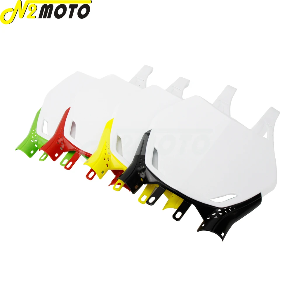 Передние таблички с номером мотоцикла универсальные белые и черные для Kawasaki Suzuki