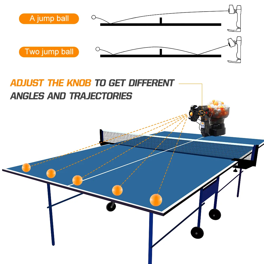 Table Tennis Robot Ping Pong Ball Machine 40mm Balls Automatic Training for Solo Trainer | Спорт и развлечения
