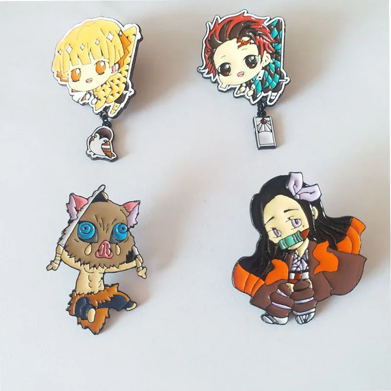 Демон убийца Kimetsu без Yaiba брошь и эмали штырь аниме Рисунок камадо Tanjirou