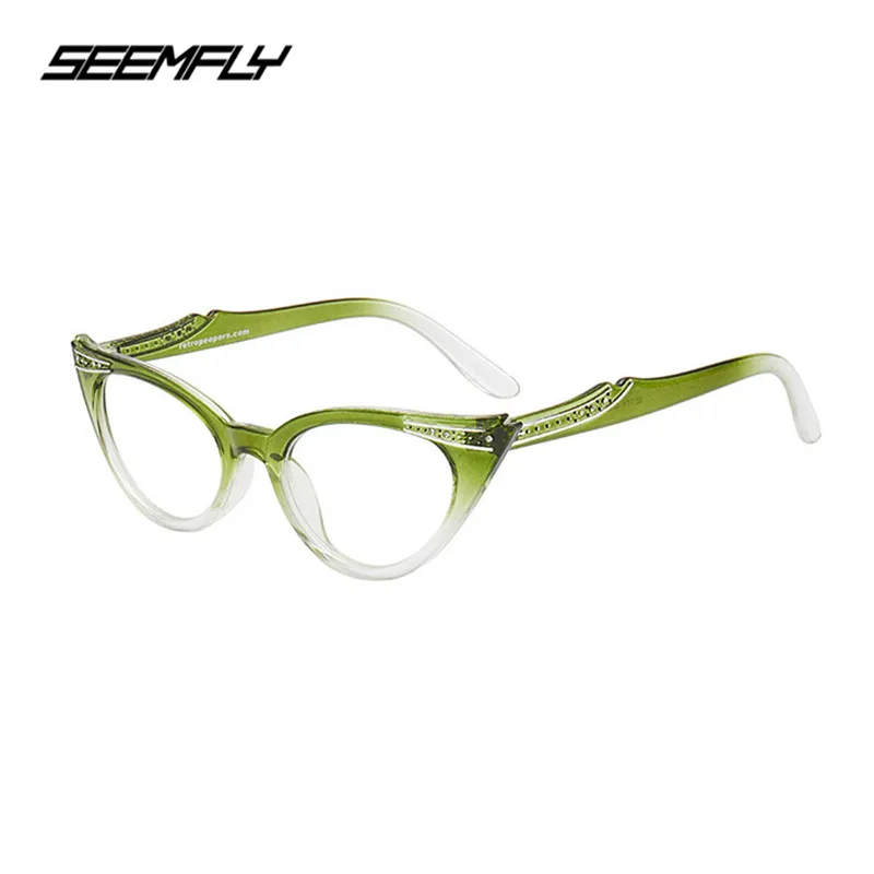 Female Classic Candy Color Frame Clear Lens Presbyopic Eyegl