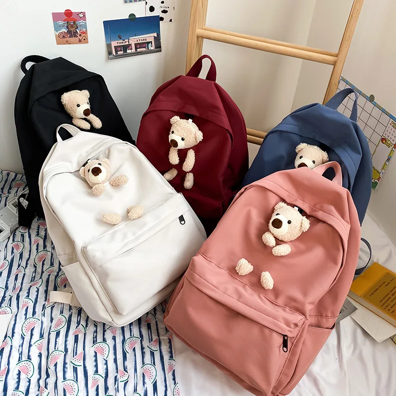 

Женский рюкзак Bear Doll ранцы Оксфорд для подростков, женский рюкзак, наплечная сумка, дорожные сумки, персонализированный Рюкзак