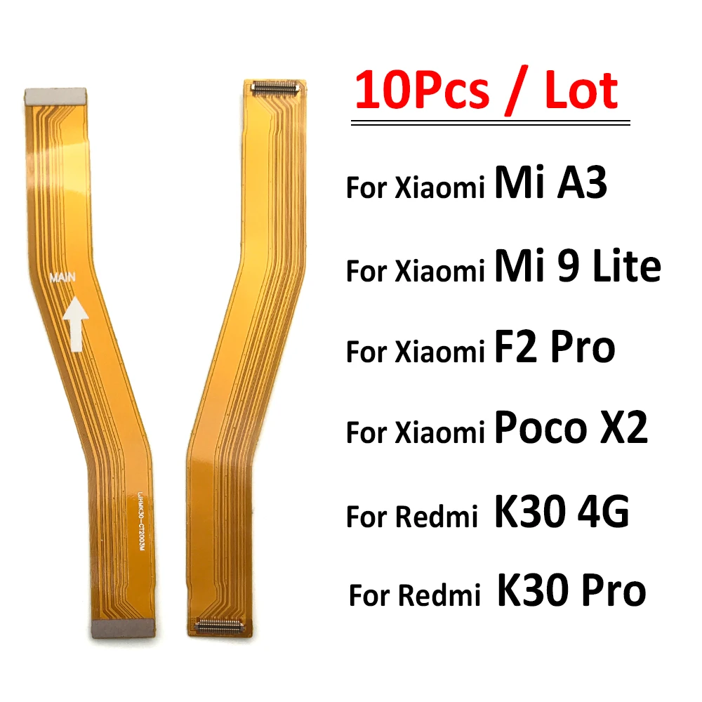 Фото 10 шт./лот, основной гибкий кабель для Xiaomi Mi A3 F2 Pro/K30 Pro/Mi 9 Mi9 Lite, подключение материнской платы к ленте ЖК-экрана №1
