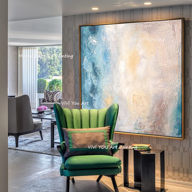Большая Ручная роспись Абстрактная живопись на холсте лучший подарок