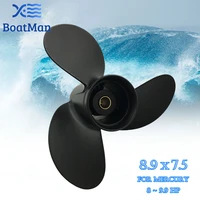 boatman%c2%ae 8 9x7 5 aluminum propeller for mercury outboard motor 8hp 9 9hp 12 tooth spline 48 897614a10 boat parts accessories