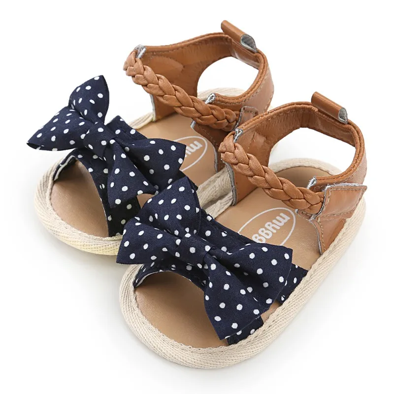 

Baby Girl Shoes Infant Canvas Bow-knot Kids Beach Baby Walking Shoes First Walkers New