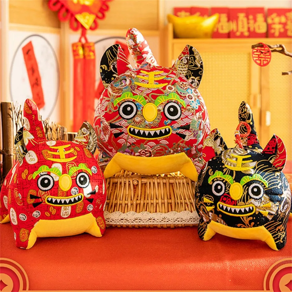 

2022 Tiger Mascot Doll Soft Plush Washable Party Decorations Chinese New Year Kid Gift Home Table Spring Festival Ornaments