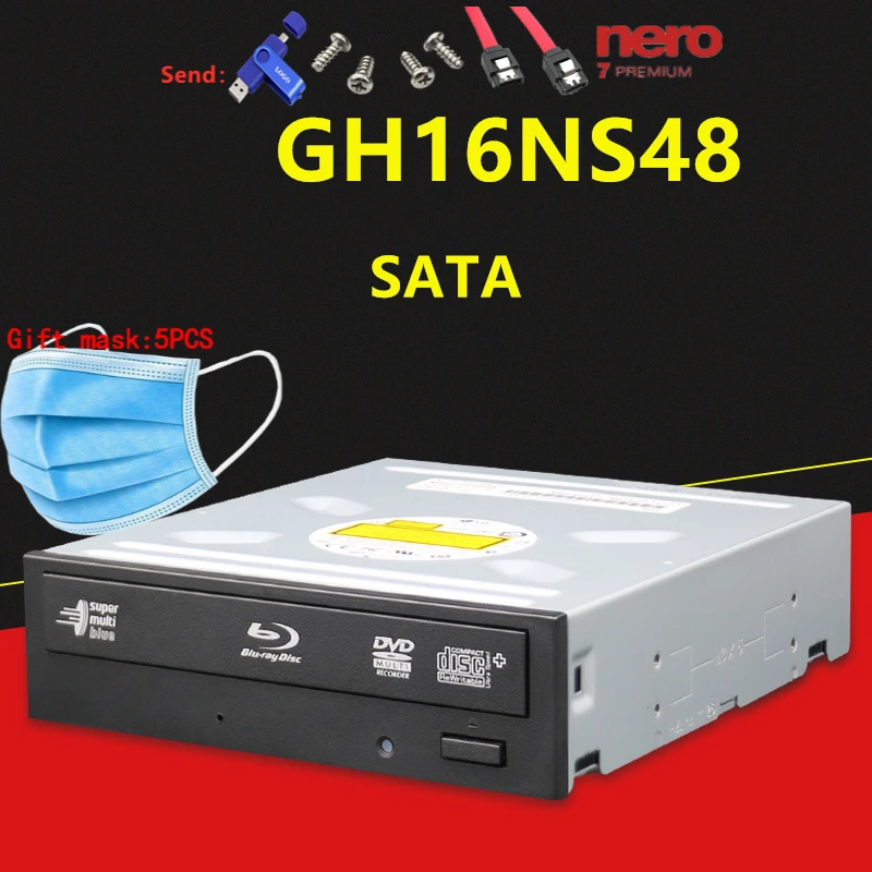 Desktop built-in Blu ray recorder bh16ns48 DVD recording BD drive supporting 3D Blu ray 16x suitable for Blu ray Disc