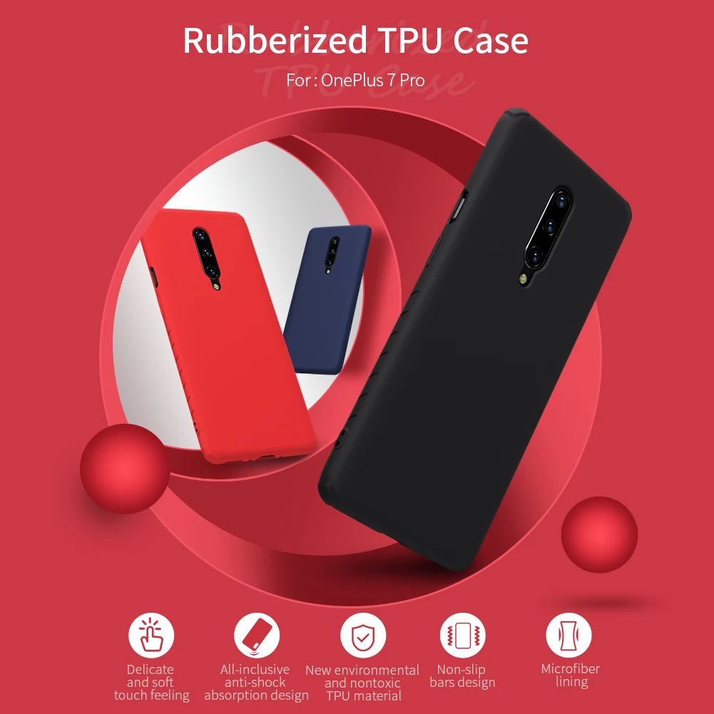 Nillkin TPU чехол для OnePlus 7 Pro силиконовая гладкая защитная задняя крышка мягкие