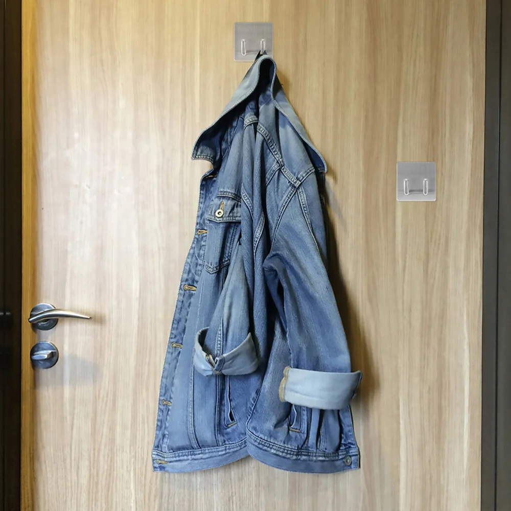 

6pcs Non-punching Adhesive Hooks Useful Bathroom Traceless Wall Hanging Hook