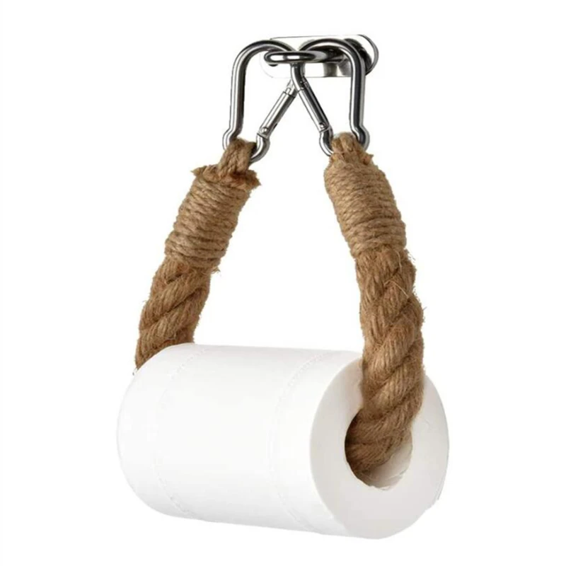 

Веревка из пеньковой веревки ручной работы ретро держатель для рулона туалетной бумаги креативный настенный подвесной 60 см