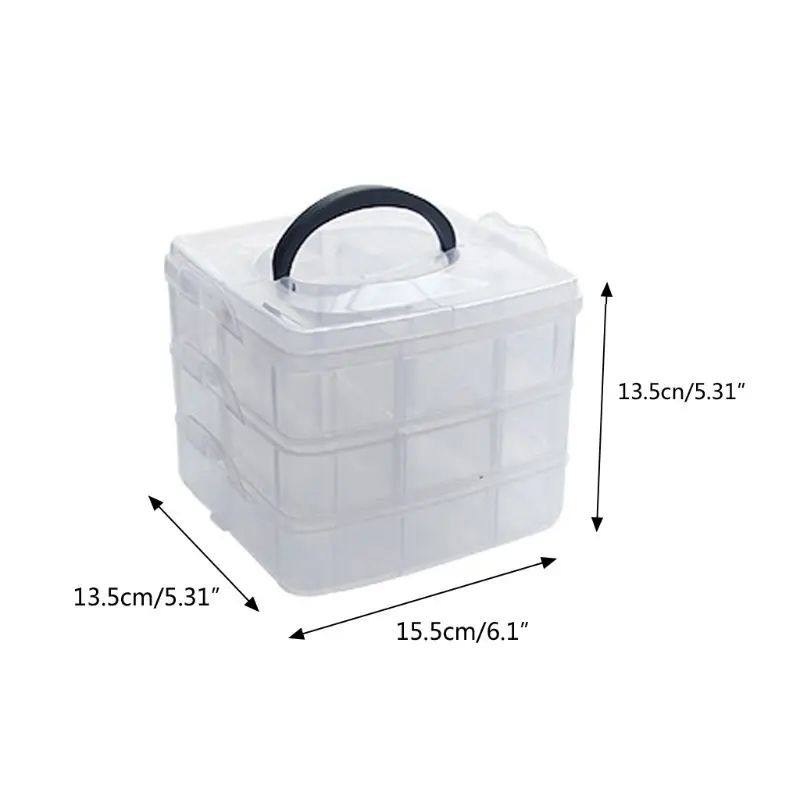 

Transparent Portable Large Jewelry Organizer Storage Box Container Case Display Multifunction Jewelry Holder Box