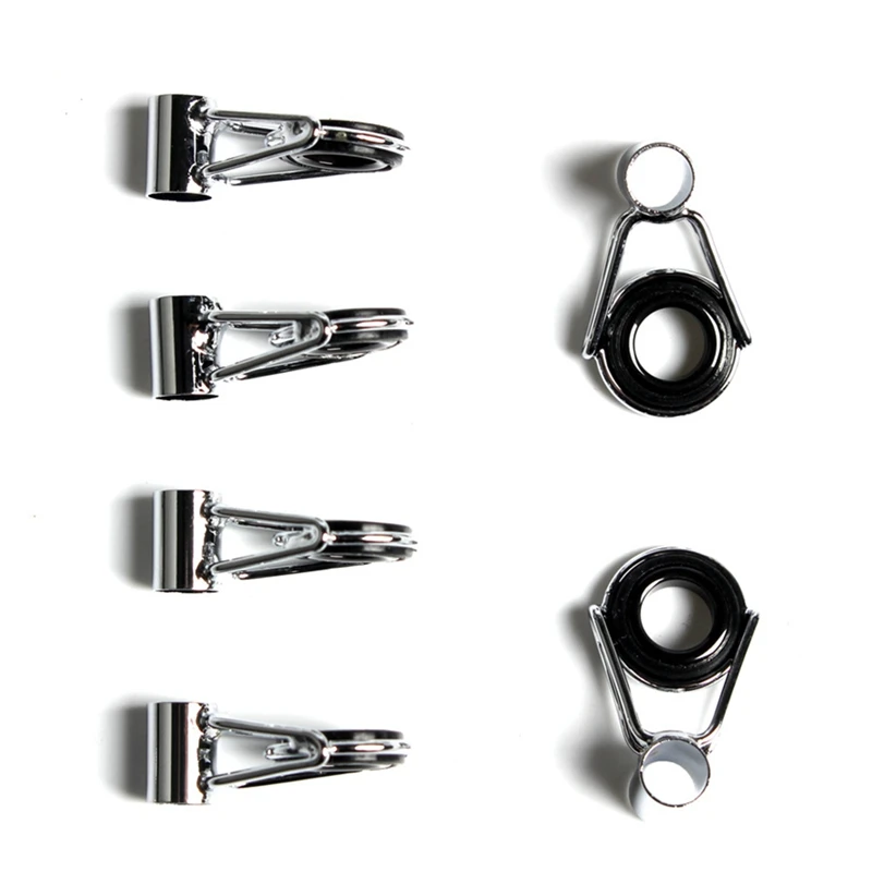 

45 Pcs Fishing Rod Guides Top Tips Ceramics Ring Repair Kit Stainless Steel&Ceramic Telescopic Rod Guide Fishing Tackles