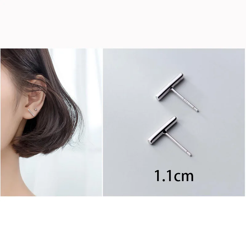 1.1cm Trustdavis, опт,,, 925, твердые, Настоящее серебро, милые, крошечные серьги-гвоздики, подарок для женщин, девочек, детей, леди DA380 - Окраска металла: 1.1cm