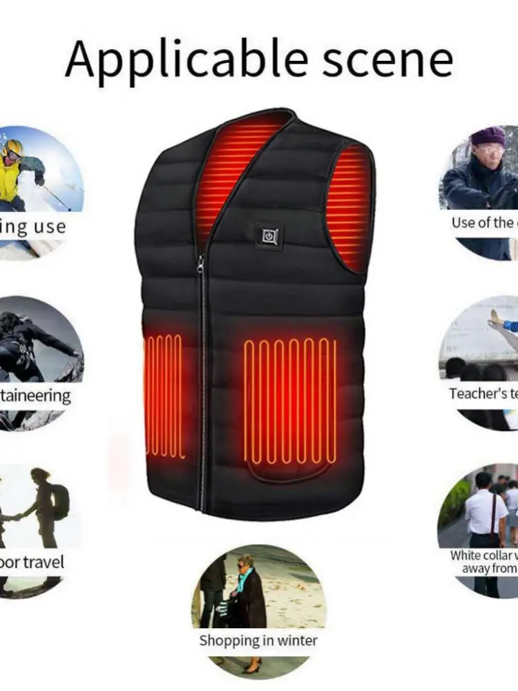 Winter New Men'S And Women'S Outdoor Hiking Skiing Electric Heating Vest Jacket Warm Clothes | Спорт и развлечения