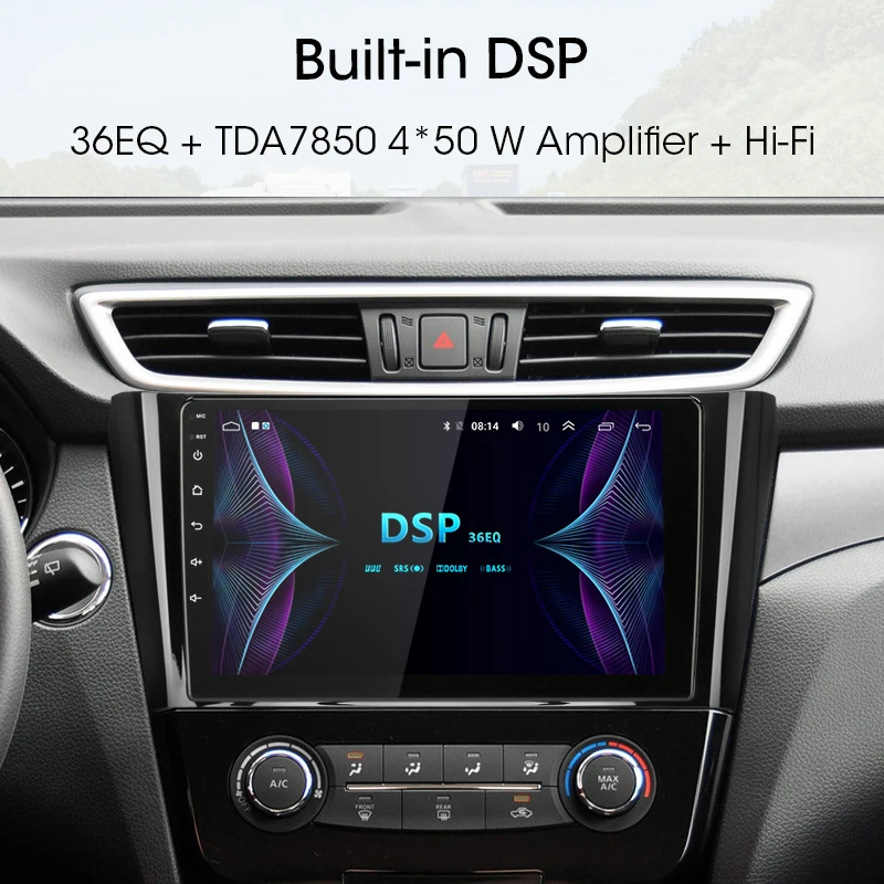 Jansite 10 &quotАвтомобильный радиоплеер для Nissan X Trail Qashqai 2013 2017 Android 8 1 мультимедиа