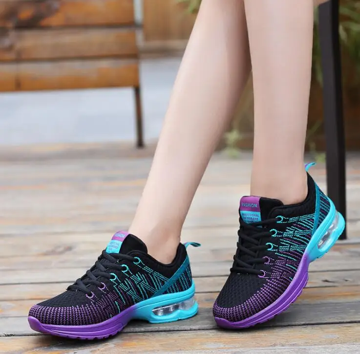 

Women's Sneakers Breathable Air Cushioning Women Running Shoes Breathable Fly Weave Sports Shoes Jogging Walking Female