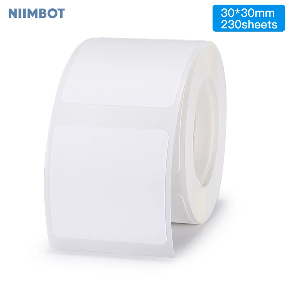 

Niimbot White Blank Thermal Printing Paper Roll Barcode Price Size Name Label Paper Waterproof Oil-Proof Tear Resistant 45*15mm