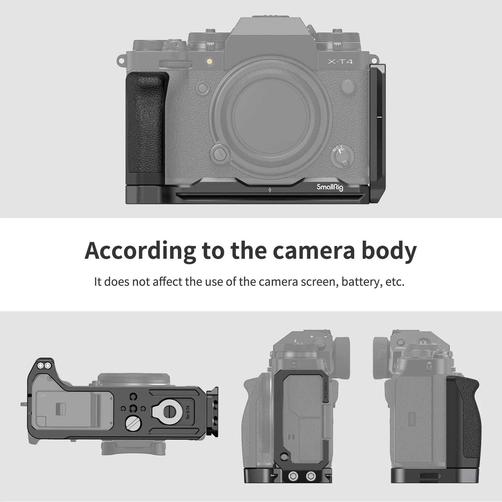 Опорная пластина SmallRig X-T4 L для камеры FUJIFILM XT4 и боковая совместимы с dovetails 2812 |