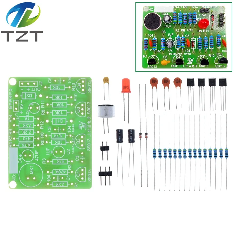 Завеса электронный акустический хлопок Управление переключатель DIY Kit звук