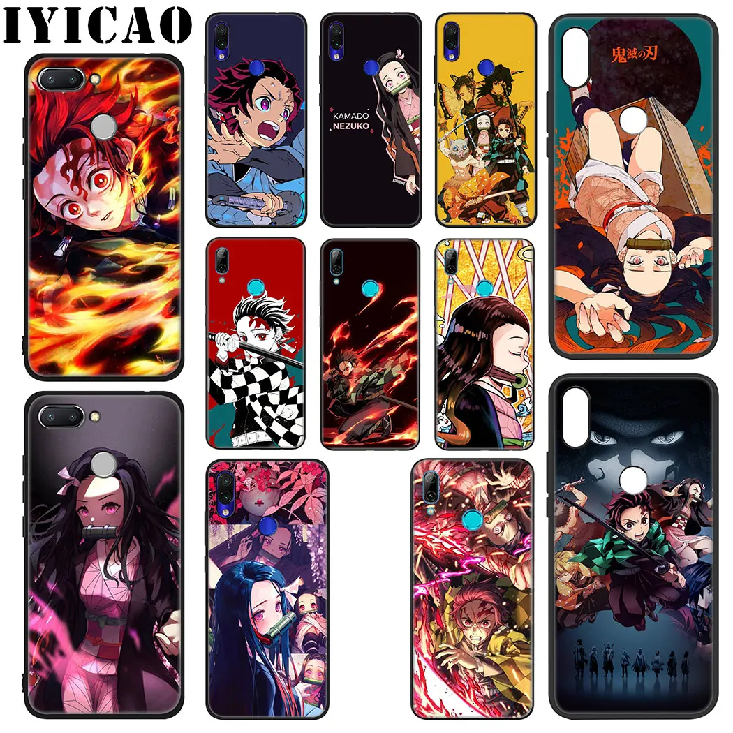 Мягкий силиконовый чехол Demon Slayer Kimetsu No Yaiba для Xiaomi Redmi Note 5 6 7 8 Pro 5A Prime 4 4X из