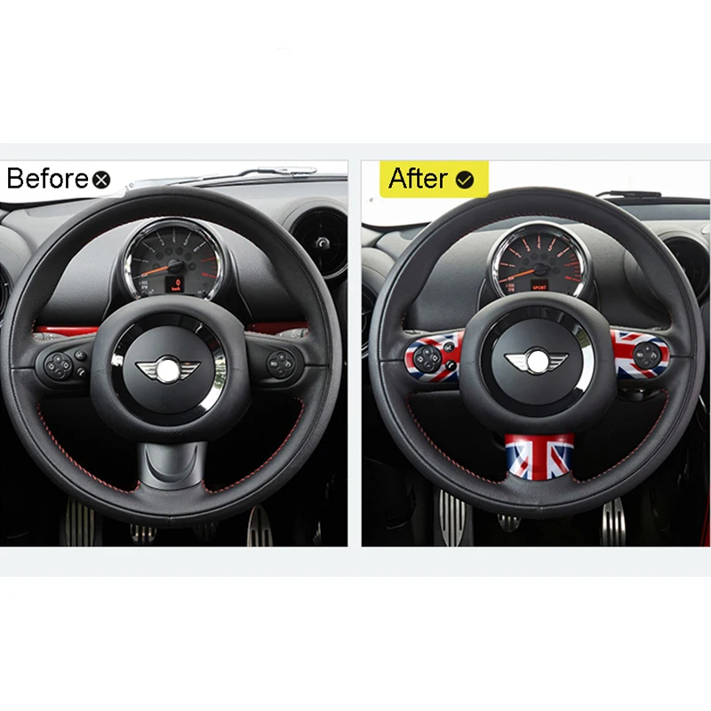 Car Styling Steering Wheel Case Sticker Moulding Cover for Mini Cooper One S JCW R55 R56 R57 R58 R59 R60 R61 accessories | Автомобили и