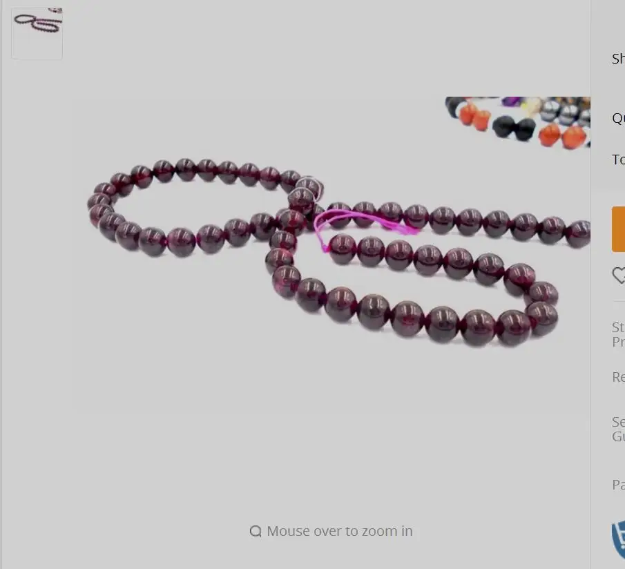 Натуральный темно-красный гранат Rubellite без яшмы круглые бусины россыпью 15 дюймов