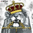 Даймонд живопись камни в форме ромбакруглый дрель Лев 5D со стразами Стразы вышивка, вышивка крестиком на рисунке, мозаичная картина M1938