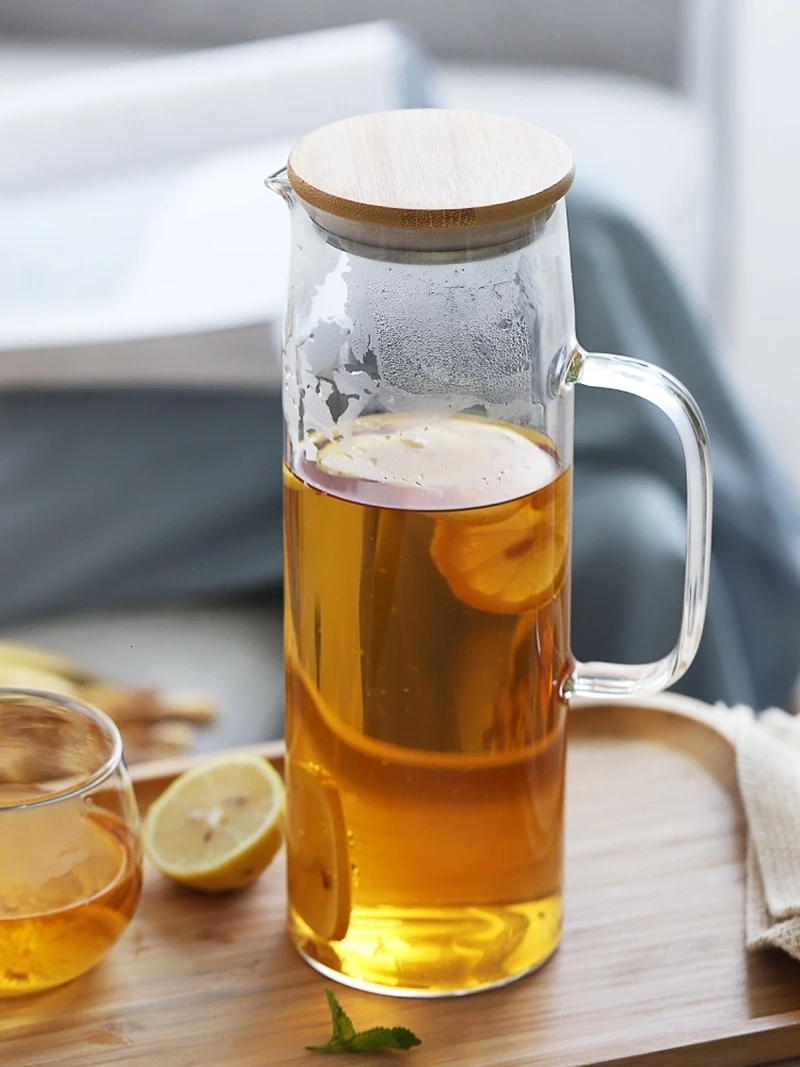 1L/1.3L/1.5L/1.7L прозрачный стеклянный кувшин для воды, чайник Cha, чайник, лимонад, кувшин, термостойкий, взрывозащищенный, нагреваемый графин