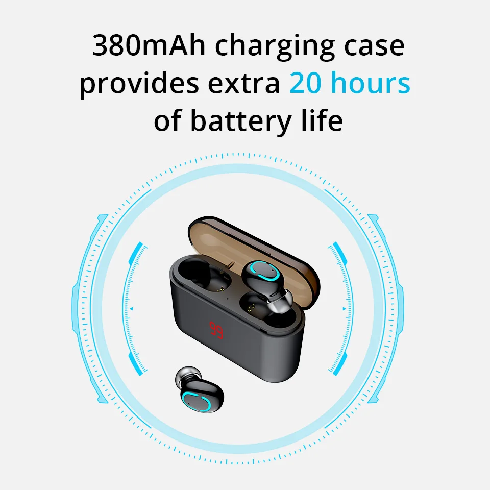 HBQ Q32 TWS Bluetooth 5,0 наушники беспроводные наушники свободные руки спортивные наушники Игровые наушники с микрофоном зарядная коробка