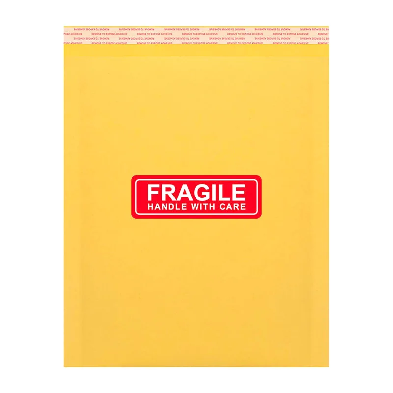 

250Labels Fragile Stickers 1 Roll 2.5cm*7cm Fragile or Bend Handle with Care Warning Packing Thank You Shipping Labels Stickers