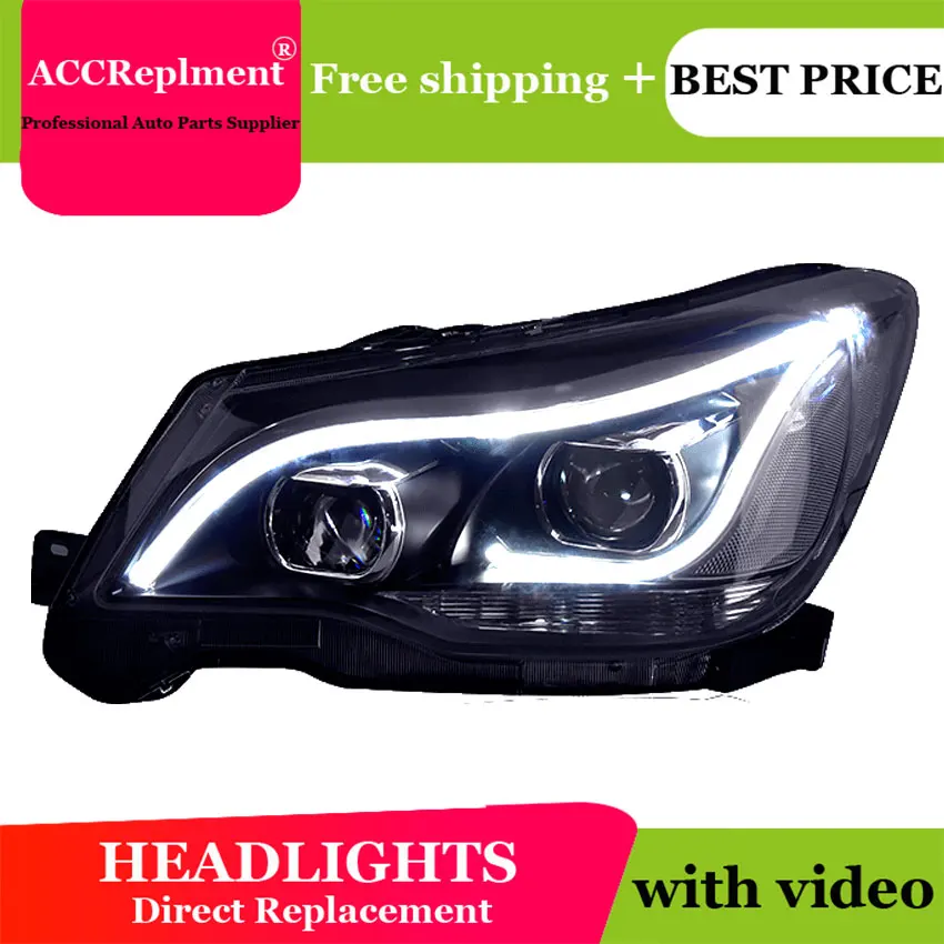 

Car Styling for Subaru Forester LED Headlight 2014-2018 Forester DRL Lens Double Beam H7 HID Xenon bi xenon lens