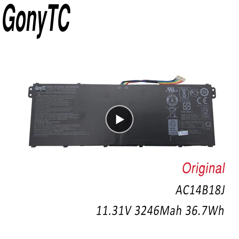 

GONYTC AC14B18J AC14B18J AC14B13J Laptop Battery For Acer Aspire ES1-511 ES1-512 V3 V3-111 V3-111P 11 CB3-111 MP 512 CB5-311