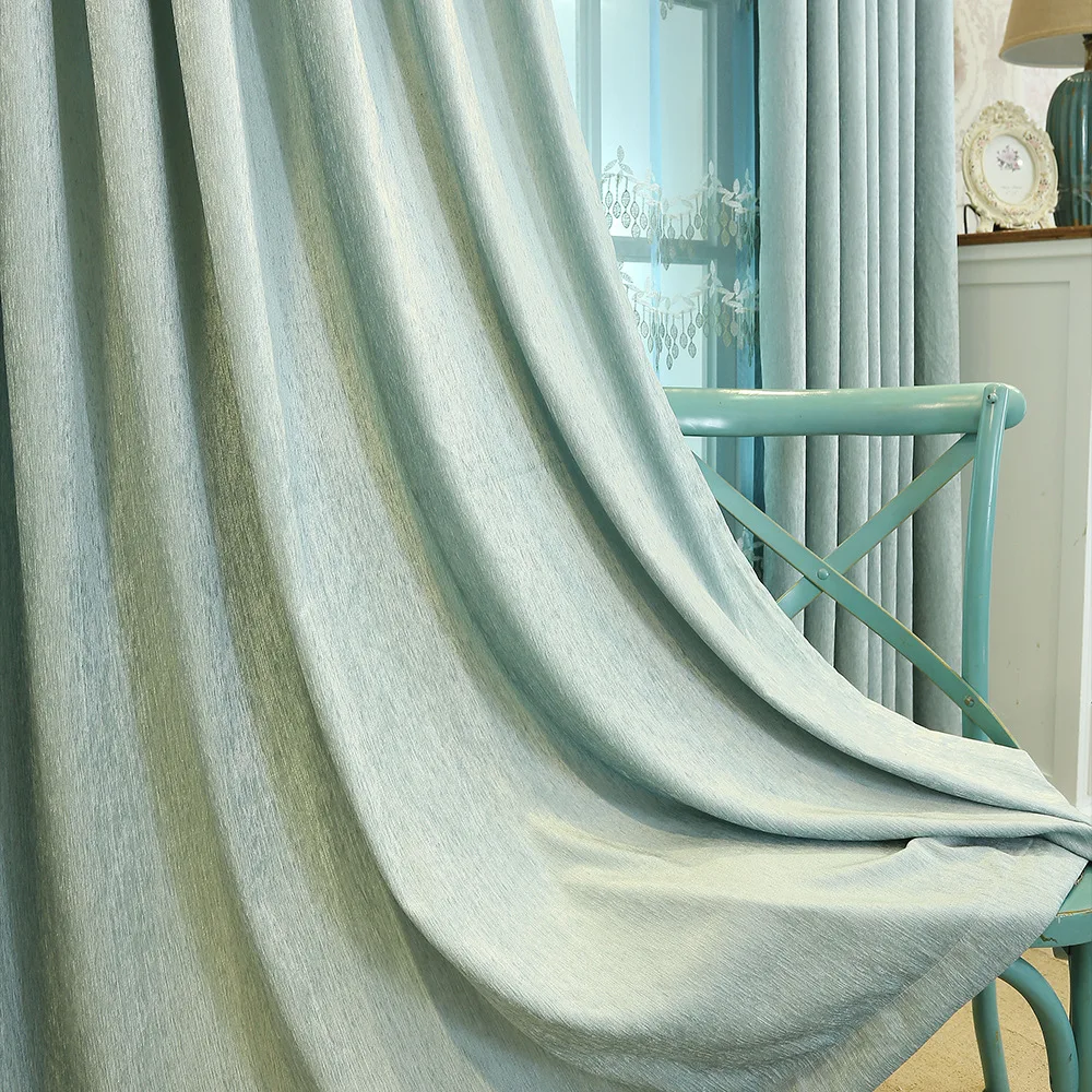 Современные Роскошные Синие затемняющие шторы для гостиной спальни окна