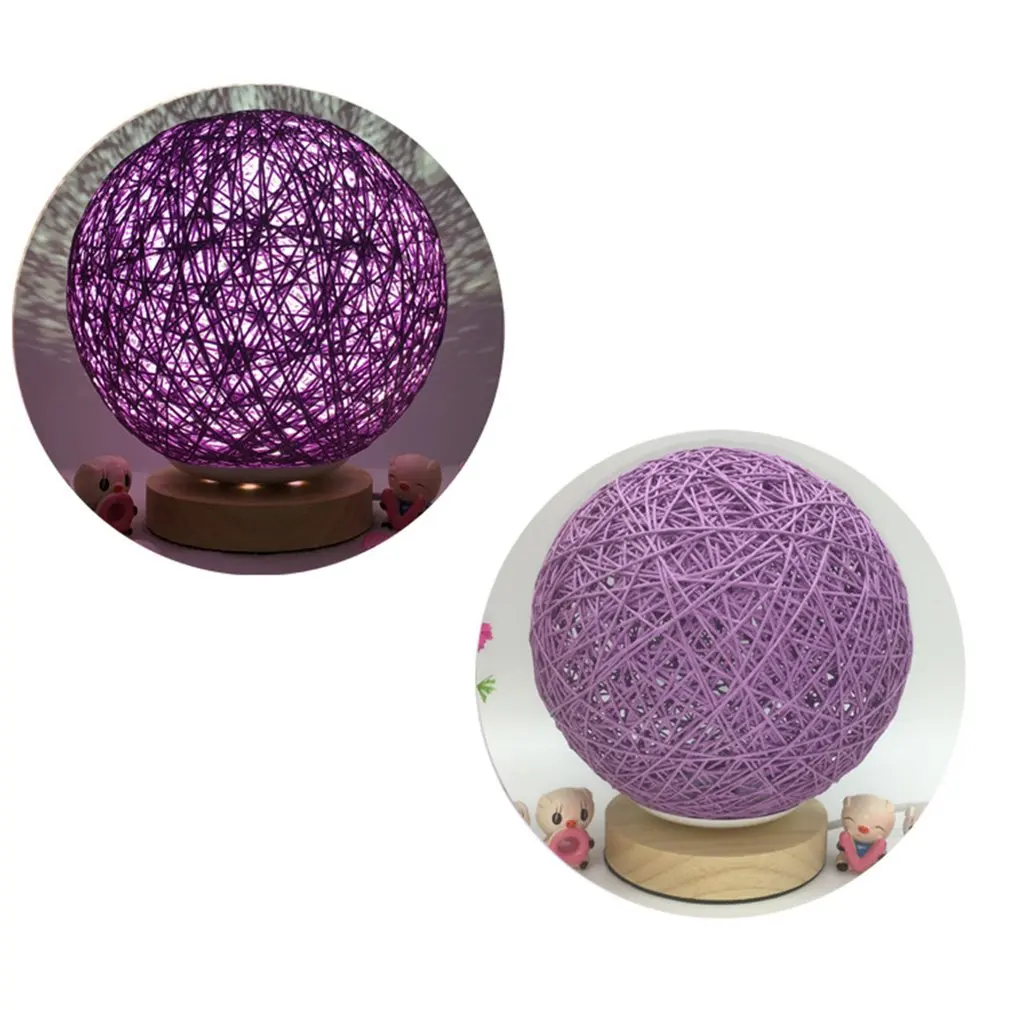 ICOCO USB Романтический ротанговый шар проектор с регулируемой яркостью ночник