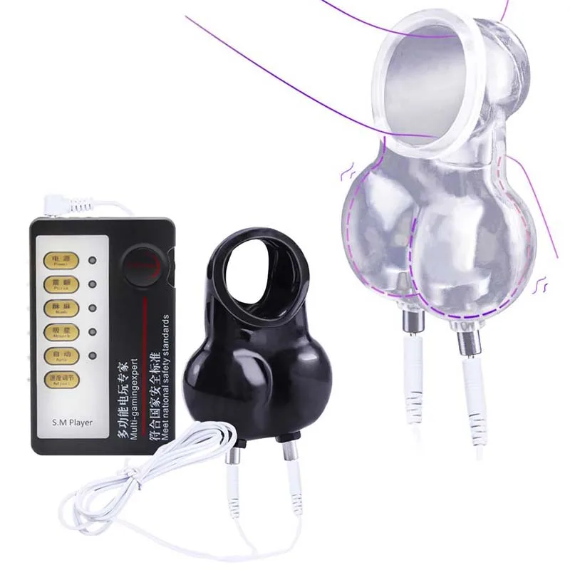 Мужское кольцо для мошонки с электрошоком устройство растяжки Пояс верности