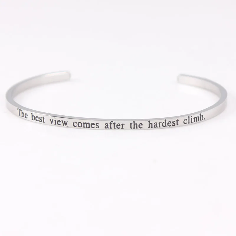 Самый лучший вид после того как будет тяжелый подъем Нержавеющая сталь браслет