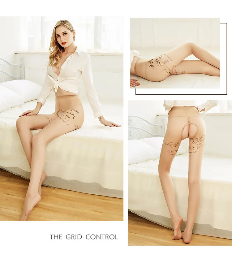 Эротические сексуальные чулки Чулки до бедра карнавальные колготки в сеточку