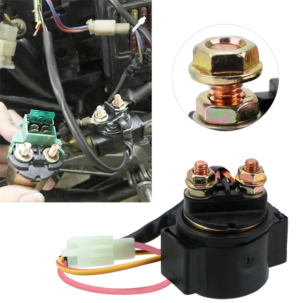 

For GY6 50cc 125cc 150cc Solenoid 1Pcs 12V 20W 2 Pin 2 Wires For Scooter ATV Karts CG125,GY6-125 Motorcycle Starter Relay