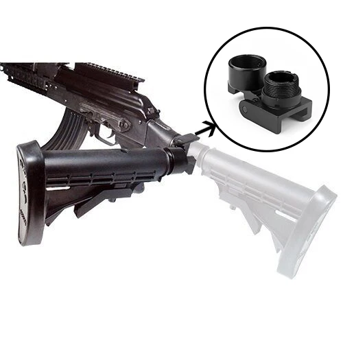 

Tactical 7.62X39 Side Folding Buffers Butt Stock Adaptor Mount for Hunting Airsoft AK 47 / 74 AR15 AKs M4 A2 Rifle Accessory