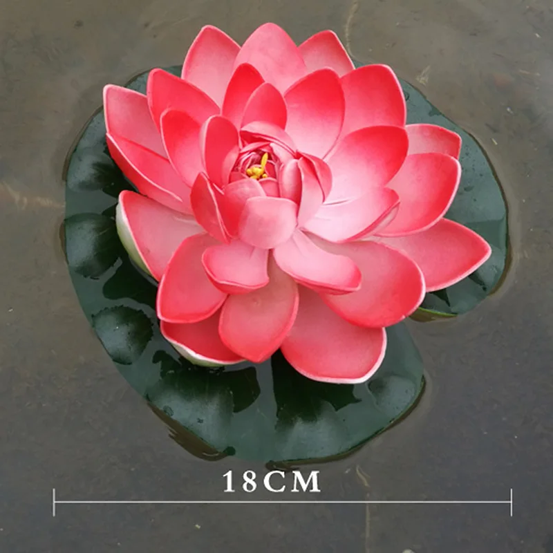 

10/18cm Floating Artificial Lotus Flowers Fake Plants DIY Water Lily Mariage Simulation Lotus For Wedding Home Party Decorations